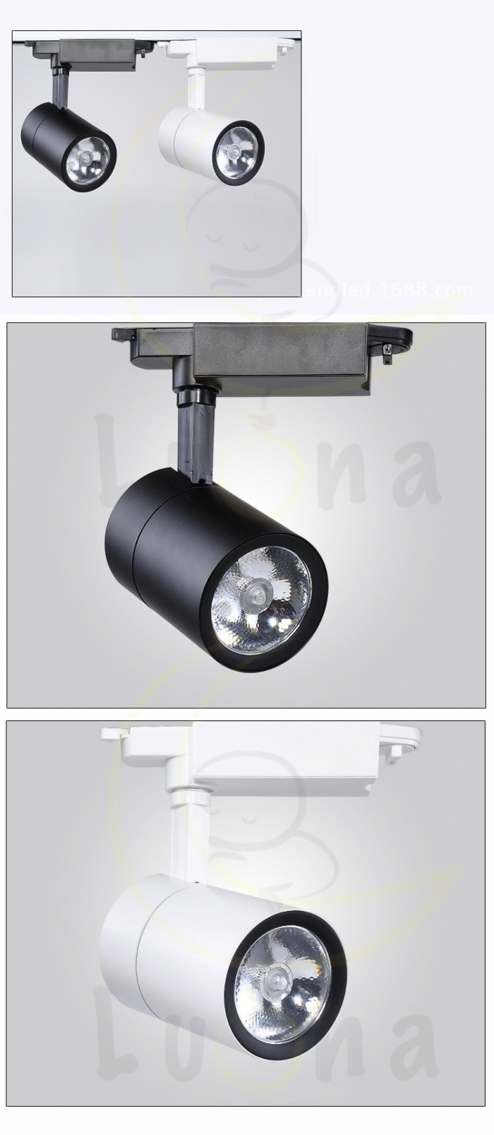 โคมไฟ แทรคไลท์ สีดำ LED 20W / 30W แสงขาว แสงวอร์ม Black Track Light โคมไฟติดราง รุ่น 0905 รับประกัน 1 ปี