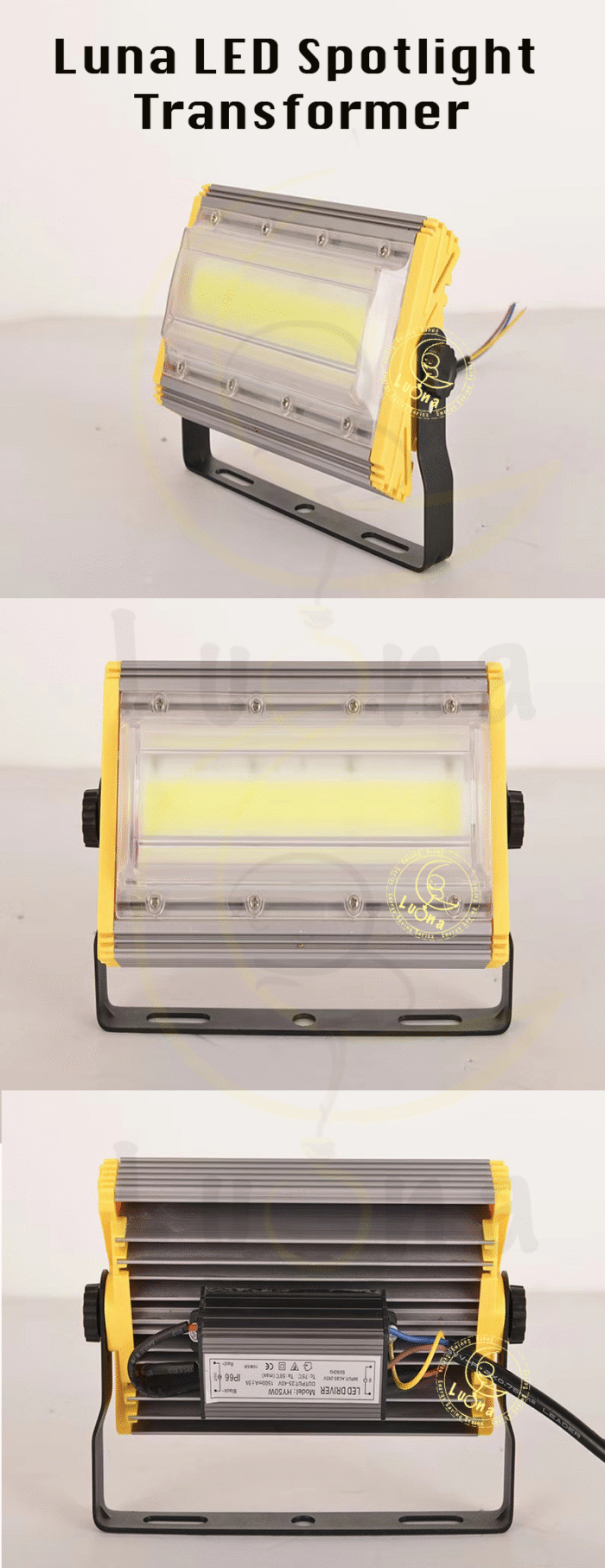 ไฟตกแต่ง ไฟติดกำแพง ไฟติดผนัง สปอตไลท์ ฟลัดไลท์ ขนาดเล็ก 50W/100W/150W Luna LED Transformer Spotlight Floodlight Wall Light [ ประกัน 1 ปี ] - Image 7