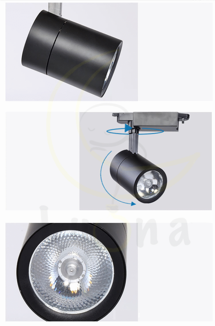 โคมไฟ แทรคไลท์ สีดำ LED 20W / 30W แสงขาว แสงวอร์ม Black Track Light โคมไฟติดราง รุ่น 0905 รับประกัน 1 ปี - Image 6