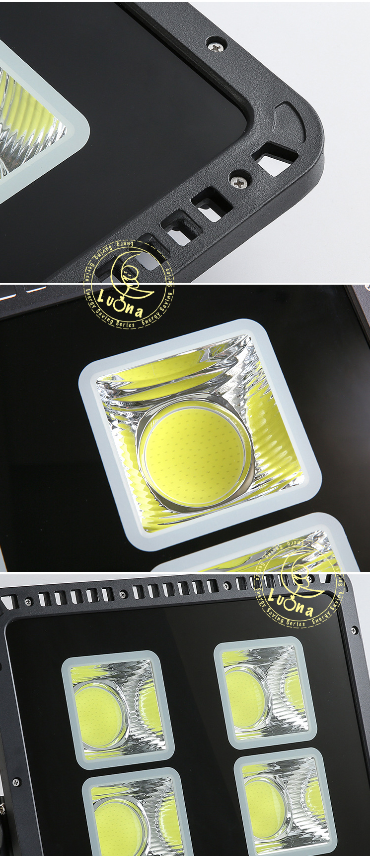 LUNA LED Spotlight Flood Light โคมไฟแอลอีดีสปอตไลท์ 50W 100W 200W 300W 400W 500W 600W รุ่น COB Circle (DAY LIGHT แสงขาว/Warm White แสงเหลือง) - Image 2