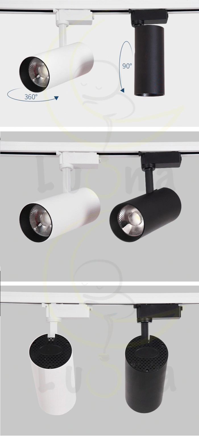 โคมไฟ แทรคไลท์ สีขาว LED 10W / 20W / 30W แสงขาว แสงวอร์ม White Track Light โคมไฟติดราง รุ่น 0919 รับประกัน 1 ปี