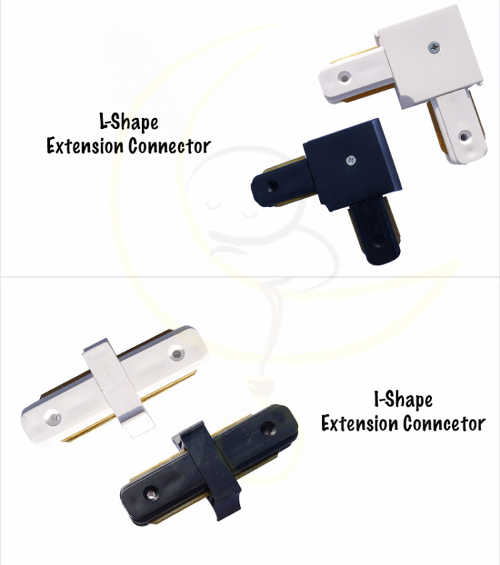 ตัวต่อรางไฟ แทรคไลท์ สีดำ สีขาว Black ,White Track Light Connector ( เฉพาะตัวต่อ )