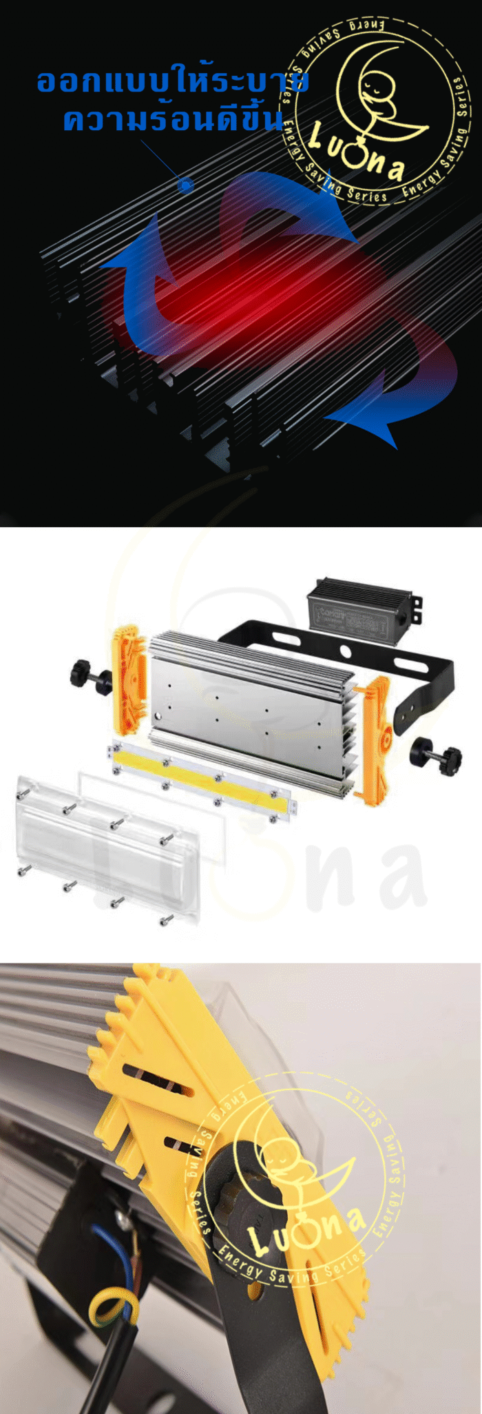ไฟตกแต่ง ไฟติดกำแพง ไฟติดผนัง สปอตไลท์ ฟลัดไลท์ ขนาดเล็ก 50W/100W/150W Luna LED Transformer Spotlight Floodlight Wall Light [ ประกัน 1 ปี ] - Image 6
