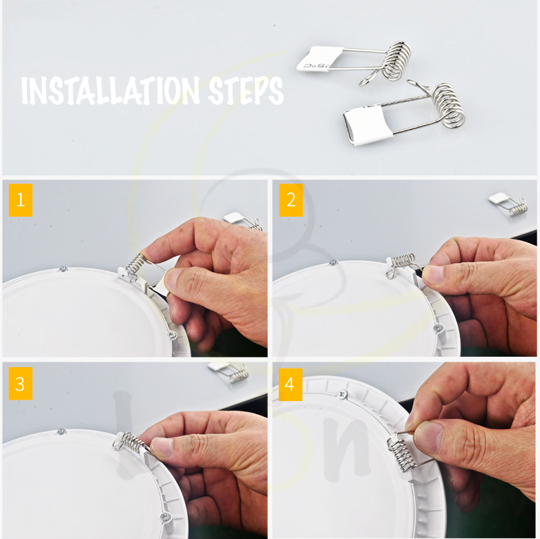LED โคมไฟดาวน์ไลท์สี่เหลี่ยม ดาวน์ไลท์ LED PANEL LIGHT โคมพาเนลไลท์แอลอีดี Panel Downlight โคมดาวไลท์ ดาวน์ไลท์ฝังฝ้า โคมไฟเพดาน LED Downlight 18W 24W 48W (DAY LIGHT แสงขาว/Warm White แสงเหลือง) - Image 10