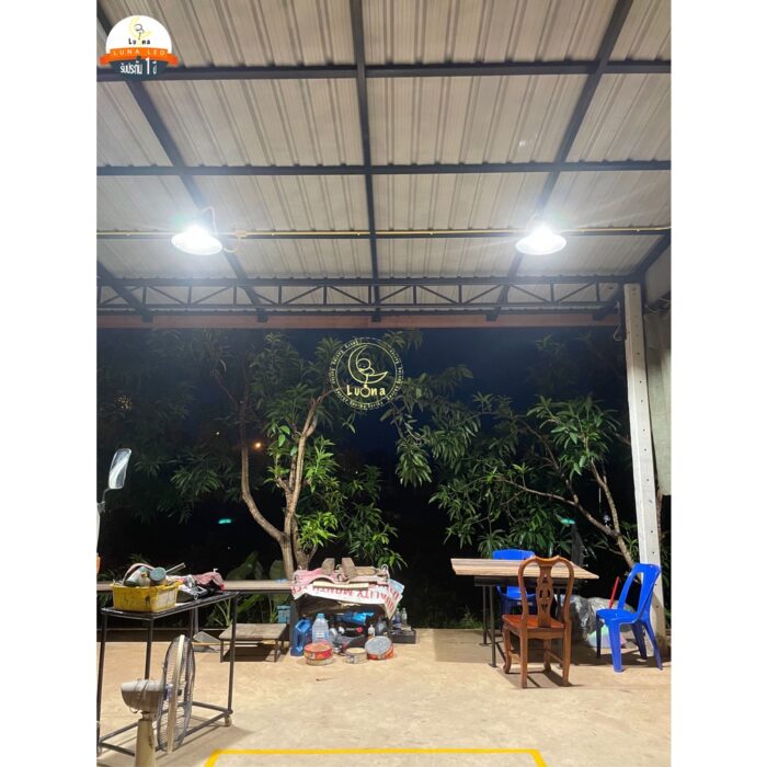 [ ประกัน 2 ปี ][ วัตต์เต็ม ] โคมไฟไฮเบย์ ทนทาน LED High Bay 100w คุณภาพดี แสงขาว daylight (แพ็ค 1 ชิ้น) รุ่น High Tower โคมสีดำ【น้ำหนัก 1.2 กิโลกรัม】ไฟโรงงาน ไฟโกดัง - Image 8