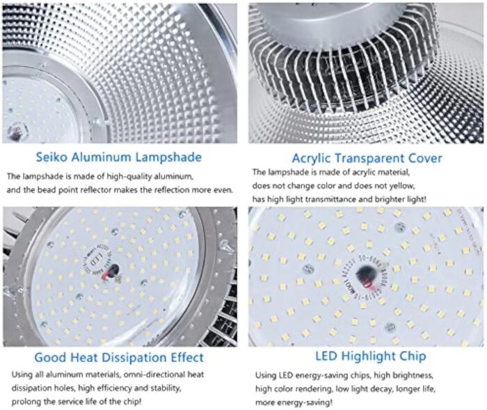 [ ประกัน 1 ปี ][ วัตต์เต็ม ] โคมไฟไฮเบย์ ราคาถูก LED High Bay 150w แสงขาว แสงเหลือง วอร์มไวท์ (แพ็ค 1 ชิ้น) ไฟไฮเบย์ 150 W ไฟโรงงาน ไฟโกดัง - Image 4