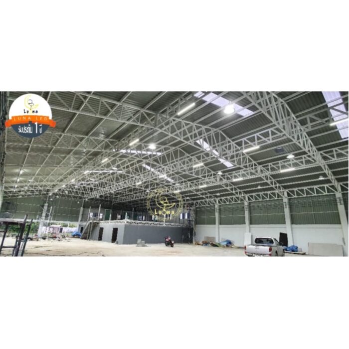 [ ประกัน 2 ปี ][ วัตต์เต็ม ] โคมไฟไฮเบย์ ทนทาน LED High Bay 100w คุณภาพดี แสงขาว daylight (แพ็ค 1 ชิ้น) รุ่น High Tower โคมสีดำ【น้ำหนัก 1.2 กิโลกรัม】ไฟโรงงาน ไฟโกดัง - Image 4