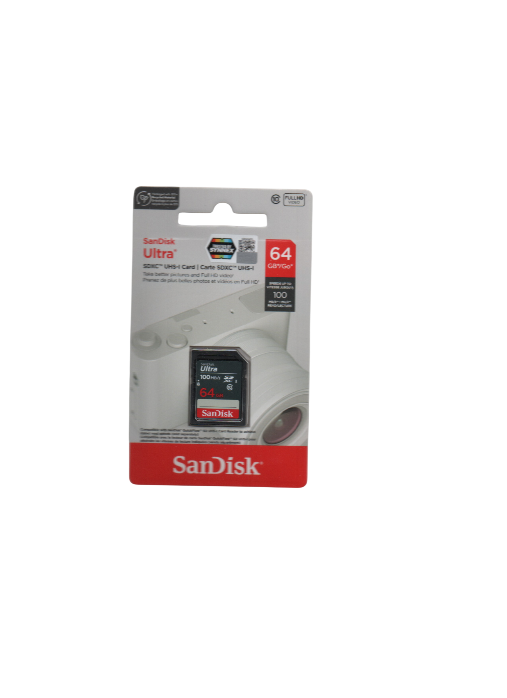 64 GB SD CARD (เอสดีการ์ด) SANDISK ULTRA SDXC (SDSDUNR-064G-GN3IN) ประกัน 7 ปี Capacity : ความจุ 64GB Class : Ultra SD SDXC UHS-I Class 10 Speed Rating : Read 100MB/s ถ่ายภาพและวิดีโอ Full HD ถ่ายรูปขนาดกะทัดรัด ไปจนถึงระดับกลาง - Image 9