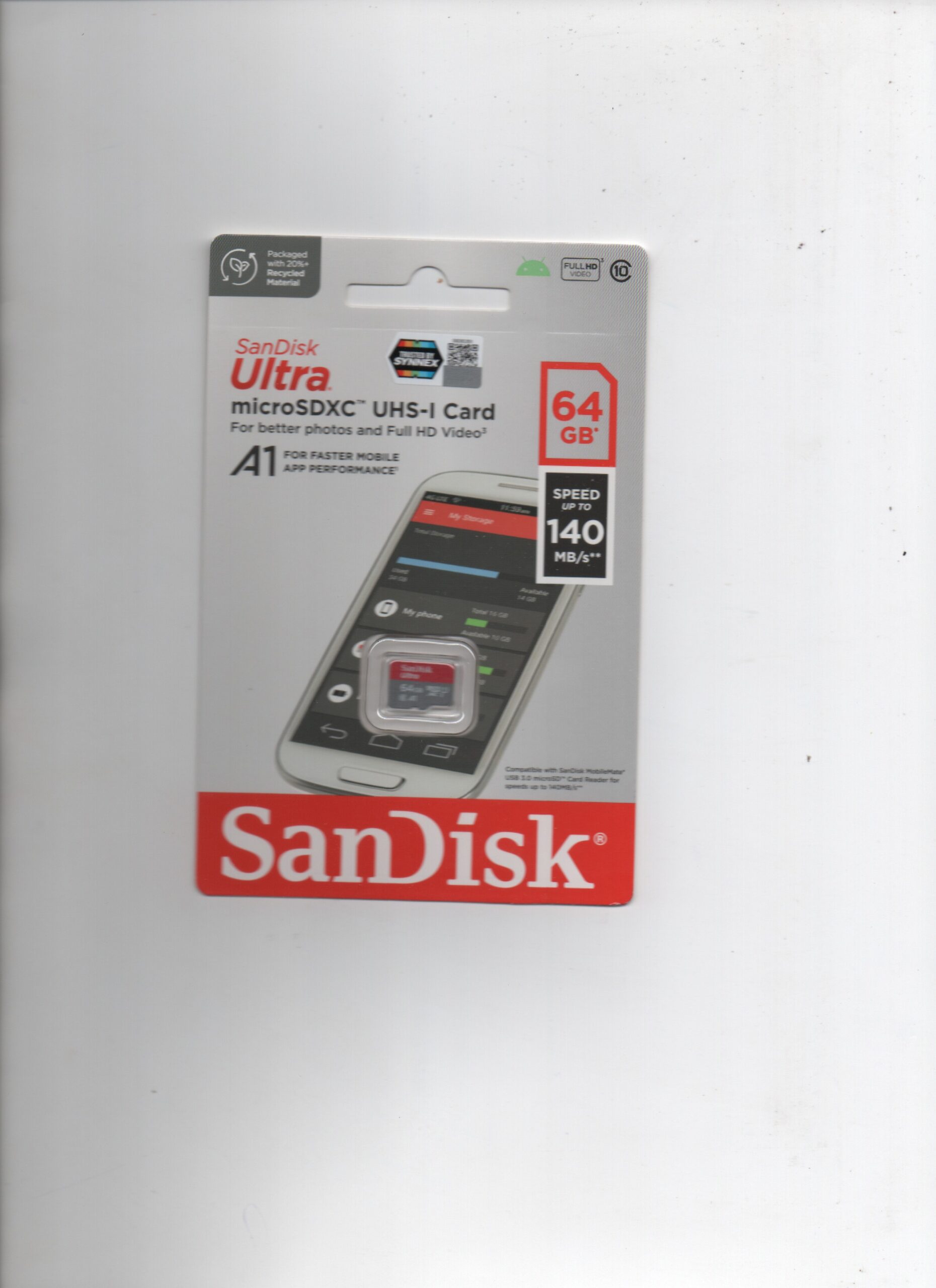 64 GB MICRO SD CARD (ไมโครเอสดีการ์ด) SANDISK ULTRA MICROSDXC UHS-I CARD (SDSQUAB-064G-GN6MN) ประกัน 10 ปั Capacity : 64GB Class : Class 10, U1, A1,SDXC Speed Rating : Read :140MB/s บันทึกภาพและวิดีโอได้แบบ : Full HD - Image 7