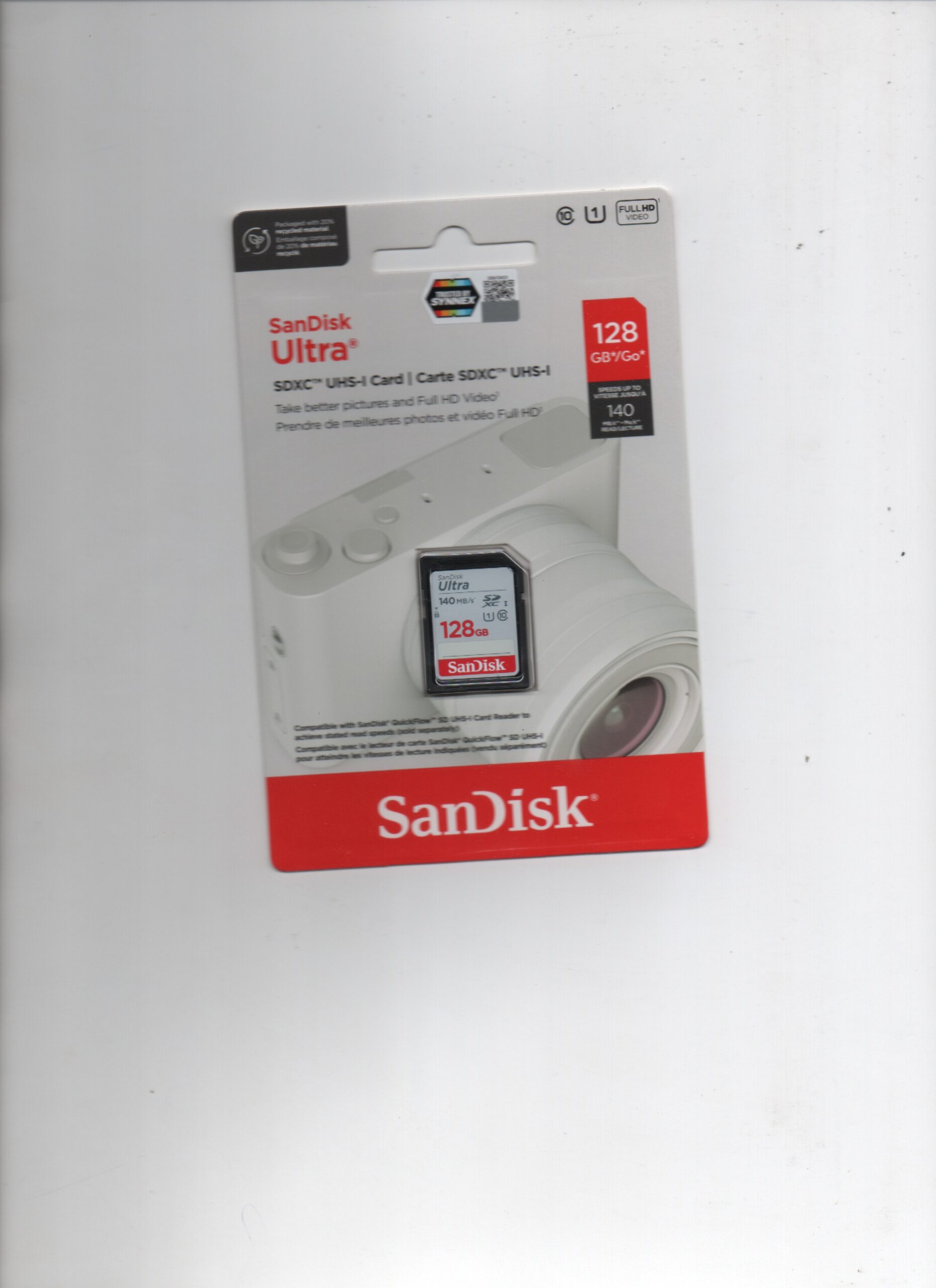 128 GB SD CARD (เอสดีการ์ด) SANDISK ULTRA SDXC UHS-I CARD (SDSDUNB-128G-GN6IN) ประกัน 10 ปี Capacity : ความจุ 128GB Class : SDXC U1 Class10 Speed Rating : Read 140MB/s ถ่ายภาพและวิดีโอ Full HD กล้องถ่ายขนาดกะทัดรัดไปจนถึงระดับกลาง การบันทึกวิดีโอ UHS-I - Image 4