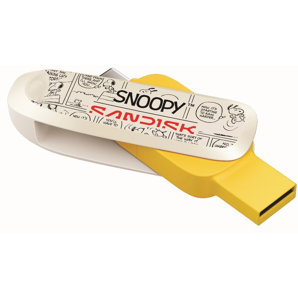 SANDISK แฟลชไดรฟ์ Snoopy USB Flash Drive Phone Drive USB-A/USB-C รุ่น SDDDC6-064G-PS46 สีเหลือง ความจุ 64GB ประกัน 5 ปี ● ความจุ 64GB ถ่ายโอนและเก็บไฟล์ได้จุใจ ● เชื่อมต่อได้ทั้ง USB-A และ USB-C ในแฟลชไดรฟ์เดียว - Image 4