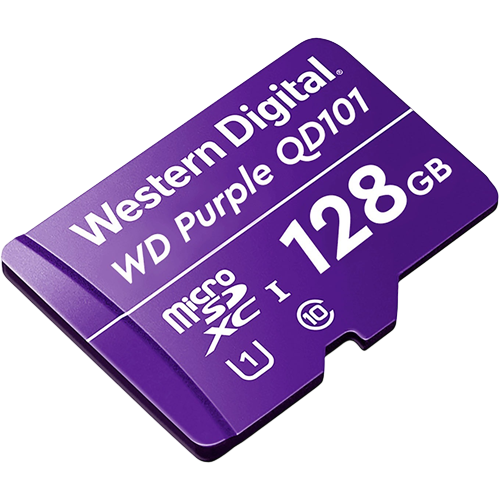 การ์ดหน่วยความจำ (WESTERN DIGITAL) WD Purple 128GB microSDXC ประกัน 3 ปี ความจุ: 128GBประเภท: microSDXC, Class 10, UHS-I, U1การใช้งาน: รองรับการบันทึกภาพวิดีโอแบบต่อเนื่องตลอด 24 ชั่วโมง ความทนทาน: ทนต่ออุณหภูมิที่ร้อนและหนาวจัด (-25°C ถึง 85°C) และทนต่อความชื้น - Image 8