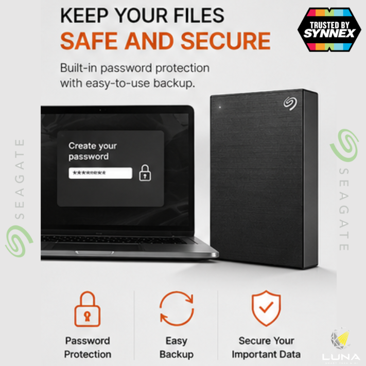 1 TB PORTABLE HDD (ฮาร์ดดิสก์พกพา) SEAGATE ONE TOUCH WITH PASSWORD (BLACK) (STKY1000400) ประกัน 3 ปี ข้อมูลปลอดภัยด้วยคุณสมบัติการตั้งค่ารหัสผ่าน รองรับการ Backup ข้อมูล ได้อย่างง่ายดายผ่านโปรแกรม Seagate Toolkit บริการกู้ข้อมูลฟรี 3 ปี - Image 10