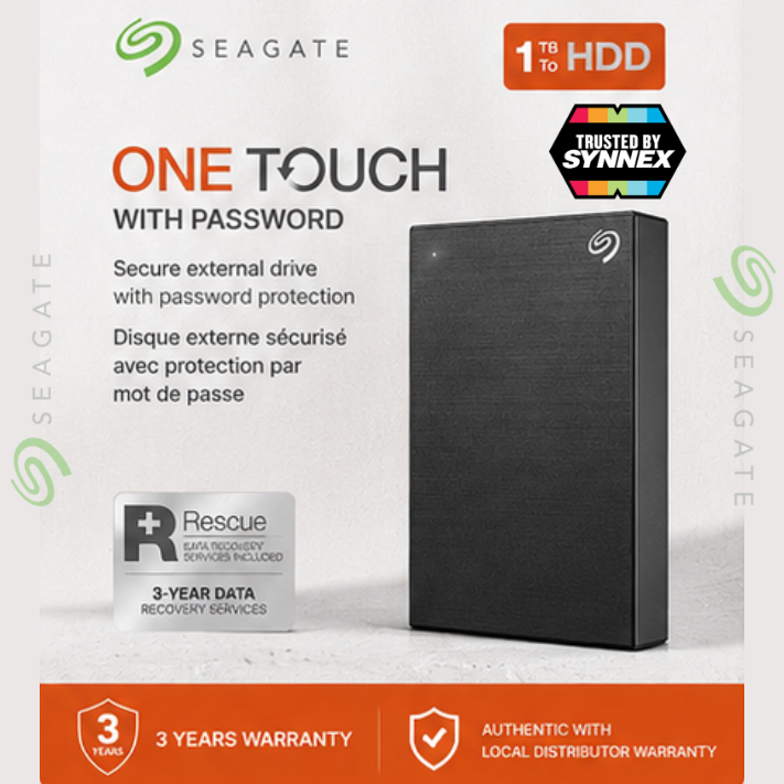 1 TB PORTABLE HDD (ฮาร์ดดิสก์พกพา) SEAGATE ONE TOUCH WITH PASSWORD (BLACK) (STKY1000400) ประกัน 3 ปี ข้อมูลปลอดภัยด้วยคุณสมบัติการตั้งค่ารหัสผ่าน รองรับการ Backup ข้อมูล ได้อย่างง่ายดายผ่านโปรแกรม Seagate Toolkit บริการกู้ข้อมูลฟรี 3 ปี - Image 11