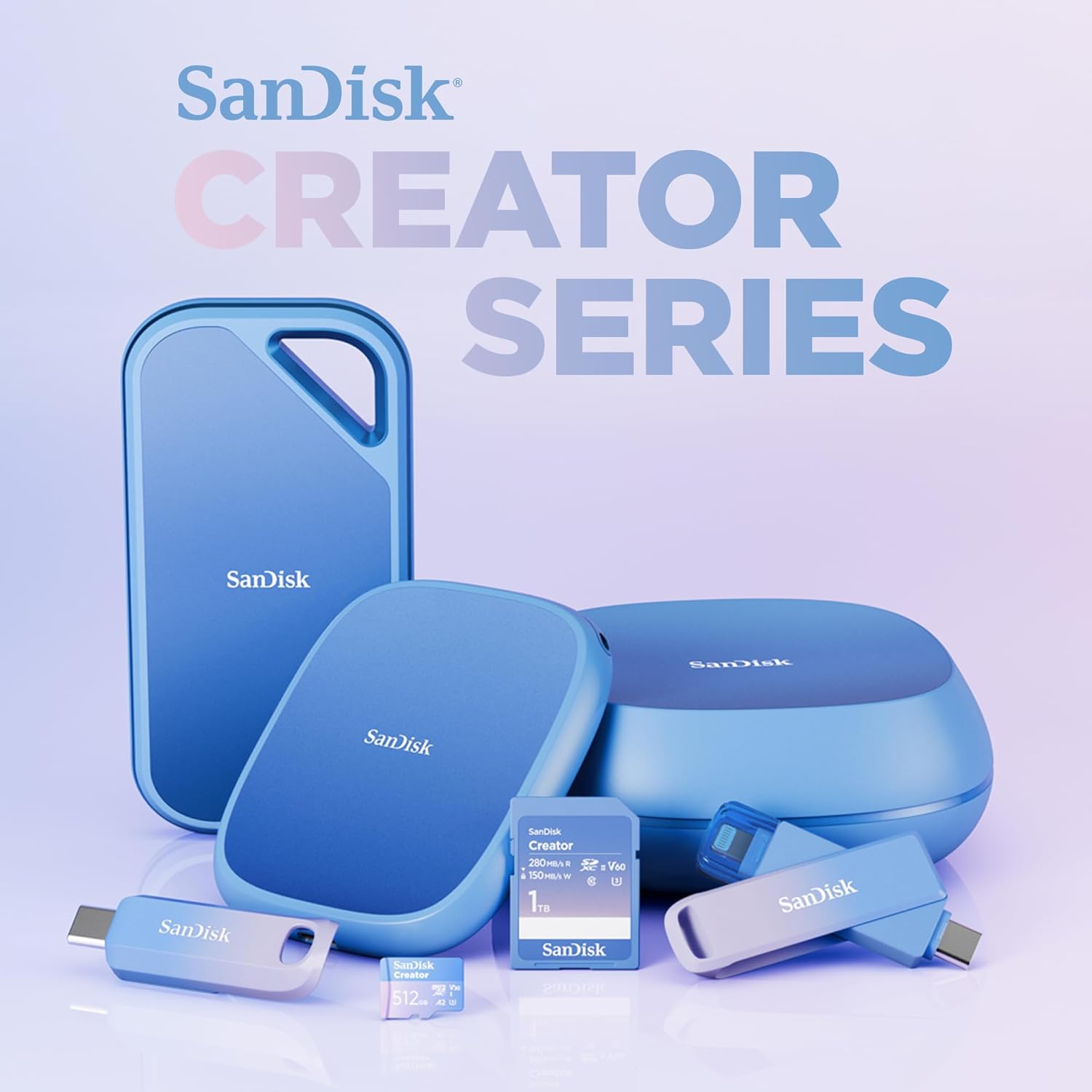 256 GB FLASH DRIVE (แฟลชไดร์ฟ) SANDISK CREATOR USB-C - BLUE (SDCZ75C-256G-G46) ประกัน 5 ปี Capacity : 256GB Interface : USB 3.2 Gen1 USB Type-C Read speeds : Read 400MB/s ถ่ายโอนอุปกรณ์ต่างๆ เช่น iPhone, iPad และ Mac ที่มีขั้วต่อ USB Type-C - Image 10