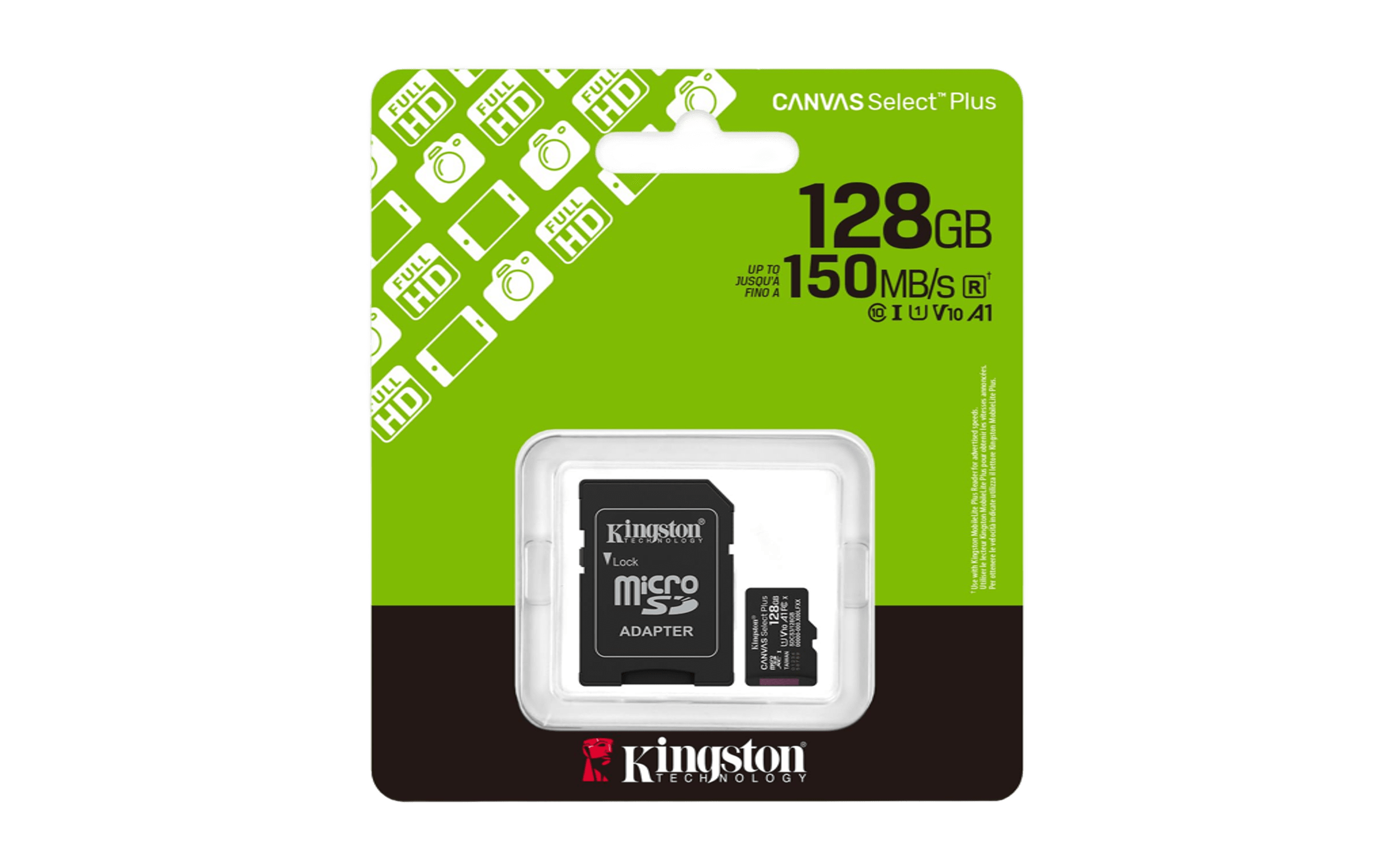 128 GB MICRO SD CARD (ไมโครเอสดีการ์ด) KINGSTON CANVAS SELECT PLUS + ADAPTER (SDCS3/128GB) ประกันตลอดอายุการใช้งาน Capacity :128GB Class : Class 10, U1, V10, A1 Speed Rating : Read 150MB/s การ์ด microSD Canvas Select Plus รองรับอุปกรณ์ Android - Image 8